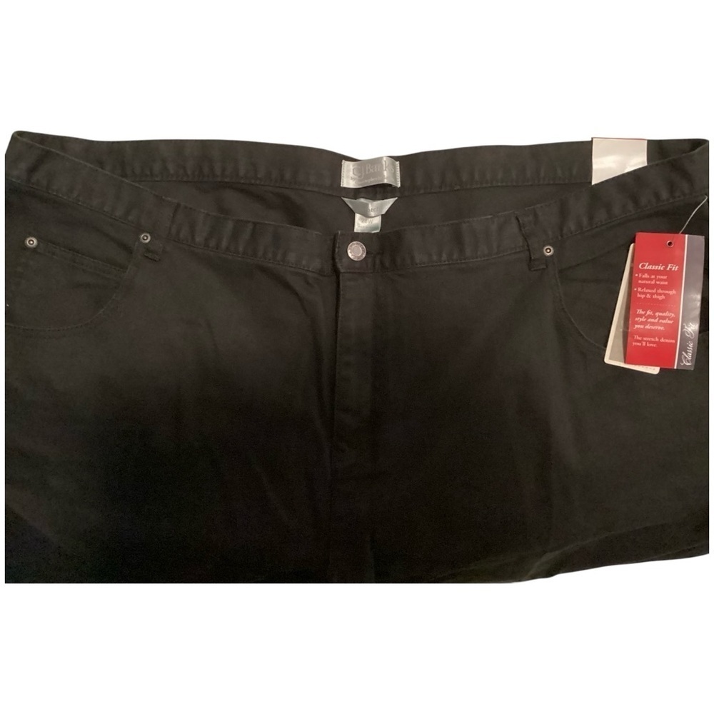 CJ Banks Classic Black Straight Leg Jeans, Plus Size 28W - Picture 4 of 8